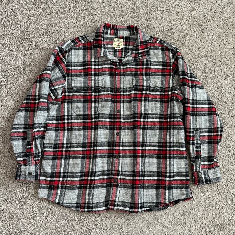 Red Head Brand Co Shirt Mens Size 2XL Plaid Button Up